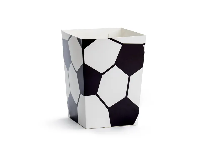 Krabička na popcorn "Fotbal" 6ks 7 x 7 x 12cm
